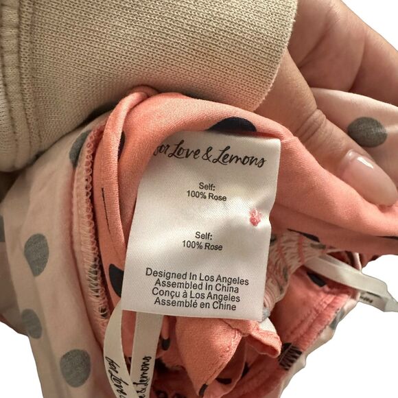 FOR LOVE & LEMONS Keeley Polka Dot Crop Top NWT Sz XS - Picture 5 of 5